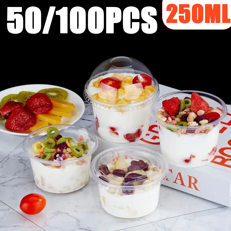 Sauce Dipping Cup - 50/100PCS 250ML Tazze per budino di