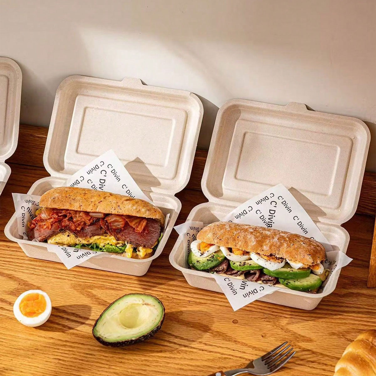 Meal Prep Bowl - Scatola per chabatta, sandwich confezionato in